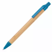 niebieski - Długopis bambusowy Halle
