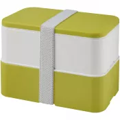 Biały-Limonka - Dwupoziomowe pudełko na lunch 2 x 700 m MIYO