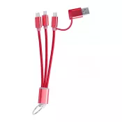 czerwony - Frecles kabel USB / brelok