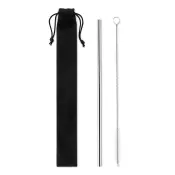 Słomka stalowa wielokrotnego użytku w etui COLD STRAW
