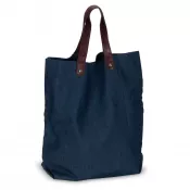 ciemnoniebieski - Torba na zakupy płótno Denim 310g/m² 42x13x43cm