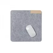 szary - Podkładka pod mysz VINGA Albon 28 x 28 cm, filc z recyklingu