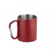 czerwony - Kubek z recyklingowanej stali nierdzewnej VIVO 250 ml
