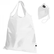 biały - Składana torba poliestrowa na zakupy