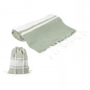 zielony - Tortuga ręcznik plażowy z recyklingowanej bawełny i torba ze ściągaczem