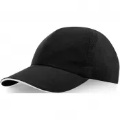 Czarny - Morion dwukolorowa 6 panelowa czapka GRS z recyklingu o młodzieżowym kroju