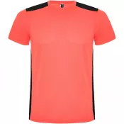 Czarny-Fluor Coral - Detroit sportowa koszulka unisex z krótkim rękawem