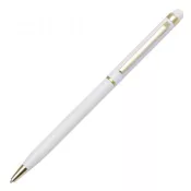 biały - Długopis aluminiowy Touch Tip Gold