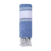 ciemno niebieski - Ręcznik plażowy 90 x 180 cm Lainen 100% bawełna