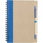 niebieski - Notatnik ok. A5 z długopisem