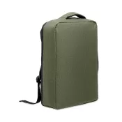 Plecak na laptop 15" z RPET LAUGAR Zieleń Wojskowa