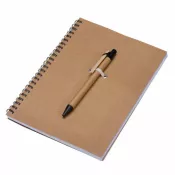 brązowy - Notatnik A5 z długopisem KENTWOOD