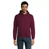 Bluza unisex z kapturem 280 g/m² Sol's SNAKE Burgundy