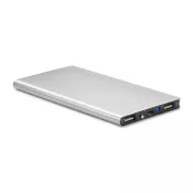 Powerbank płaski aluminiowy 8000 mAh POWERFLAT8 Srebrny Mat