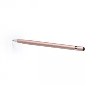 złoty - Długopis aluminiowy z touch pen-em