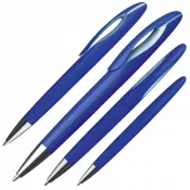 niebieski - Długopis plastikowy z obrotowym mechanizmem FAIRFIELD