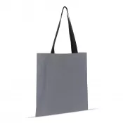 szary - Odblaskowa torba na zakupy z wewnętrzną kieszenią 35x40cm