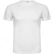 Biały - Montecarlo sportowa koszulka dziecięca z krótkim rękawem