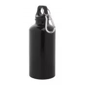 czarny - Butelka aluminiowa 400 ml Mento