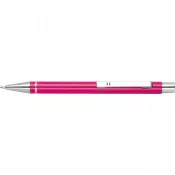 różowy - Metalowy długopis Almeira