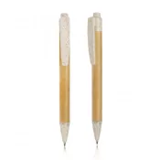 Beżowy - Długopis z papieru i włókien pszenicy