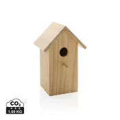 brązowy - Drewniany domek dla ptaków