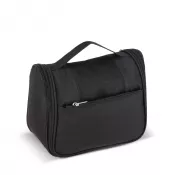 czarny - Torba podróżna na kosmetyki rPET 300D Kora
