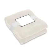 Koc polarowy RPET 120x150 cm 280 g/m² LOGAN Bezowy