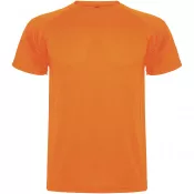 Fluor Orange - Montecarlo sportowa koszulka dziecięca z krótkim rękawem