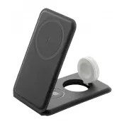 czarny - LuxCharge Stand Uchwyt na telefon RPU, ładowarka indukcyjna