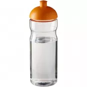 Pomarańczowy-Przezroczysty - Bidon H2O Base® o pojemności 650 ml z wypukłym wieczkiem