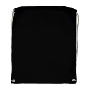 Black - Plecak bawełniany na sznurkach Jassz 140 g/m², 38 x 42 cm