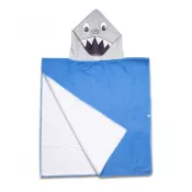 niebieski - Ponczo-ręcznik z kapturem Sharky