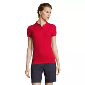 Koszulka polo damska piqué 210 g/m² Sol's PEOPLE Czerwony