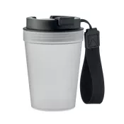 Kubek z PP z paskiem 300 ml ISFORDEN TUMBLER Przezroczysty Bialy