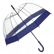 niebieski - Reklamowy parasol przezroczysty HONEYMOON