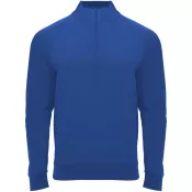 Błękit królewski - Epiro bluza unisex z długim rękawem i zamkiem błyskawicznym 1/4 200 g/m²
