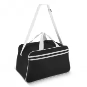 czarno / biały - Torba sportowo-podróżna R-PET 600D 48 x 25 x 28 cm 30 l
