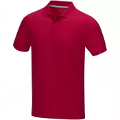 Czerwony - Męska organiczna koszulka polo Graphite z certyfikatem GOTS