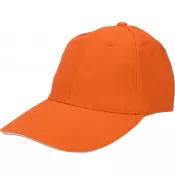 pomarańczowy - Czapka z daszkiem bawełniana 6 paneli, 260 g/m² CURTIS