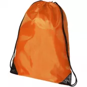 Pomarańczowy - Plecak na sznurkach poliestrowy Oriole Premium, 33 x 44 cm