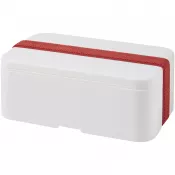 Biały-Czerwony - MIYO jednopoziomowe pudełko na lunch 