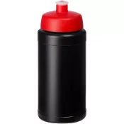 Czarny-Czerwony - Bidon Baseline® Plus o pojemności 500 ml z wieczkiem sportowym