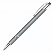 szary - Metalowy długopis reklamowy BELLO Touch Pen