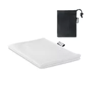 Ręcznik sportowy RPET z workiem 30x80 cm TUKO RPET Bialy