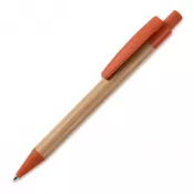 pomarańczowy - Długopis bambusowo-słomkowy