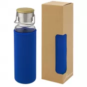 Niebieski - Szklana butelka Thor 660 ml z neoprenowym pokrowcem