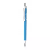 jasnoniebieski - Długopis metalowy z lustrzanym grawerem Chromy