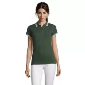 Polo damskie z piki 200 g/m² Sol's PASADENA WOMEN Forest Green/White