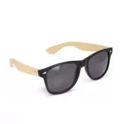 czarny - Okulary przeciwsłoneczne Justin RPC z bambusem UV400